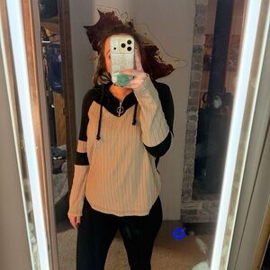 SHEIN Black Zipper Hoodie